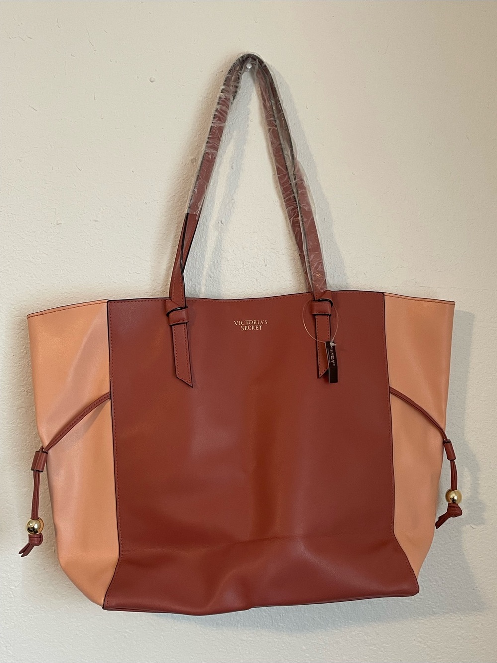 Victoria's Secret Two-Tone Rust & Peach Tote